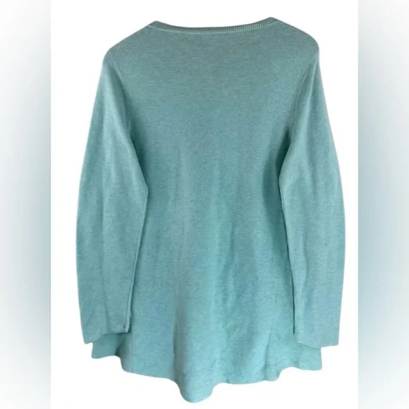 Eileen Fisher Aqua Blue Knit Sweater - Women’s Size M - Picture 2 of 6